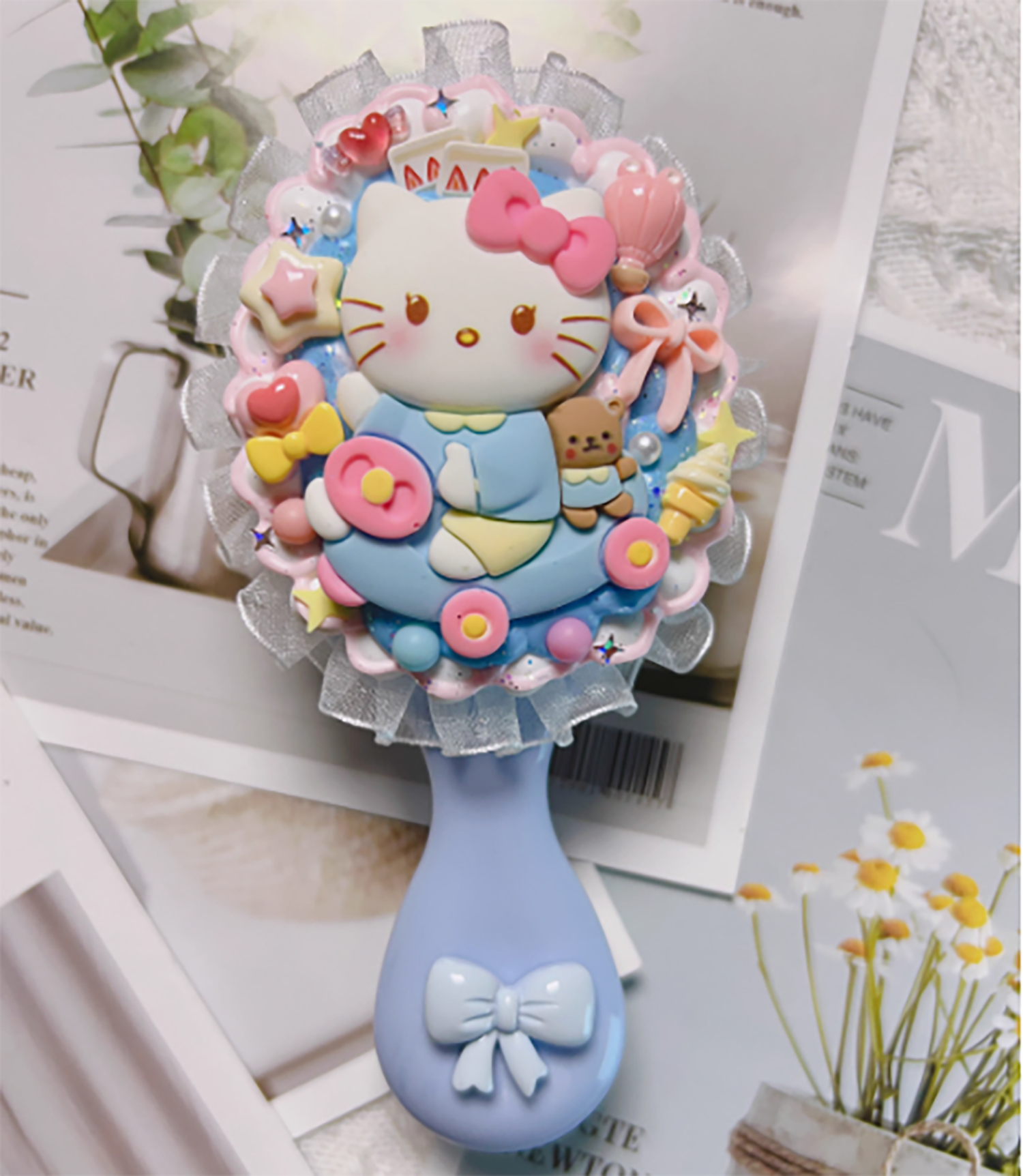 Handmade Sanrio Hello Kitty Cream Glue Comb