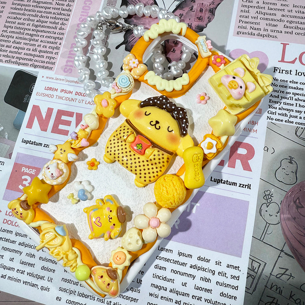 Handmade Sanrio Pom Pom Purin Phone Case