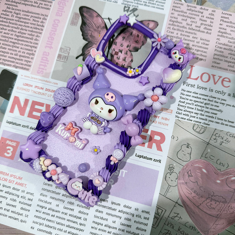 Handmade Diy Sanrio Kuromi Phone Case