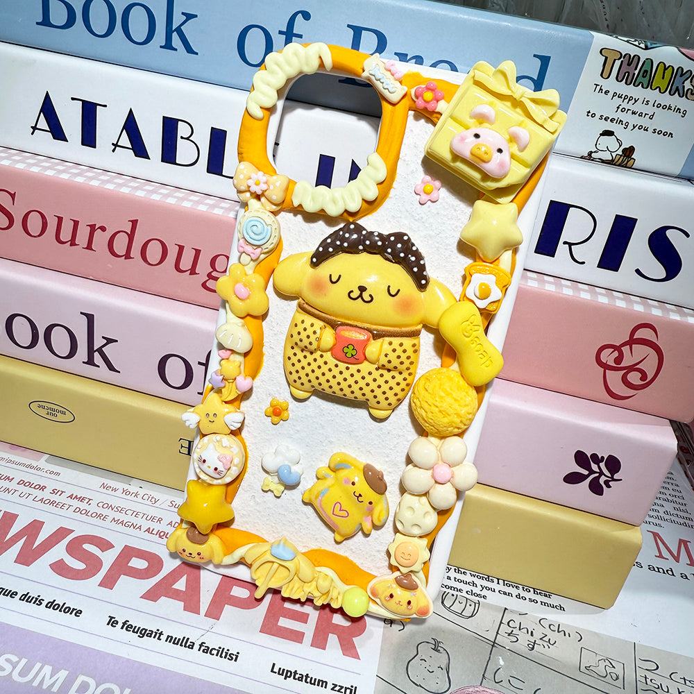 Handmade Sanrio Pom Pom Purin Phone Case