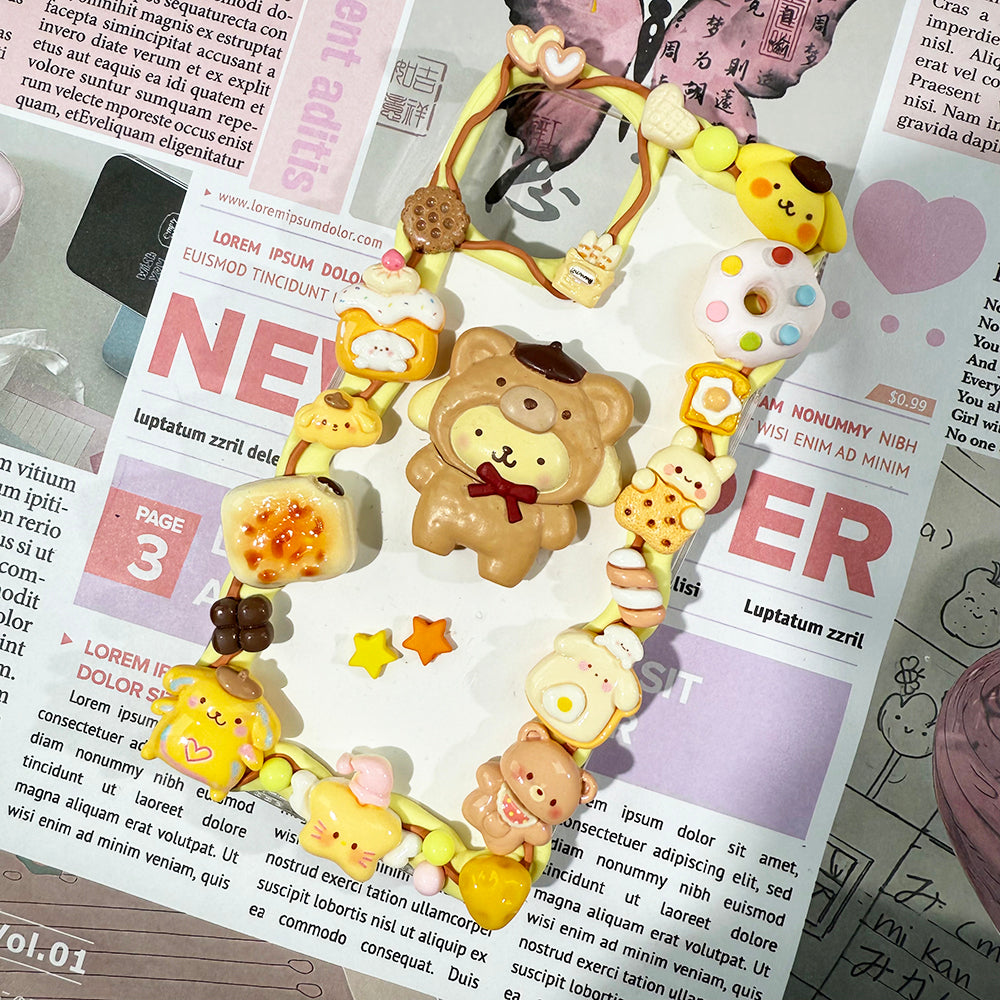 Handmade Sanrio Pom Pom Purin Phone Case