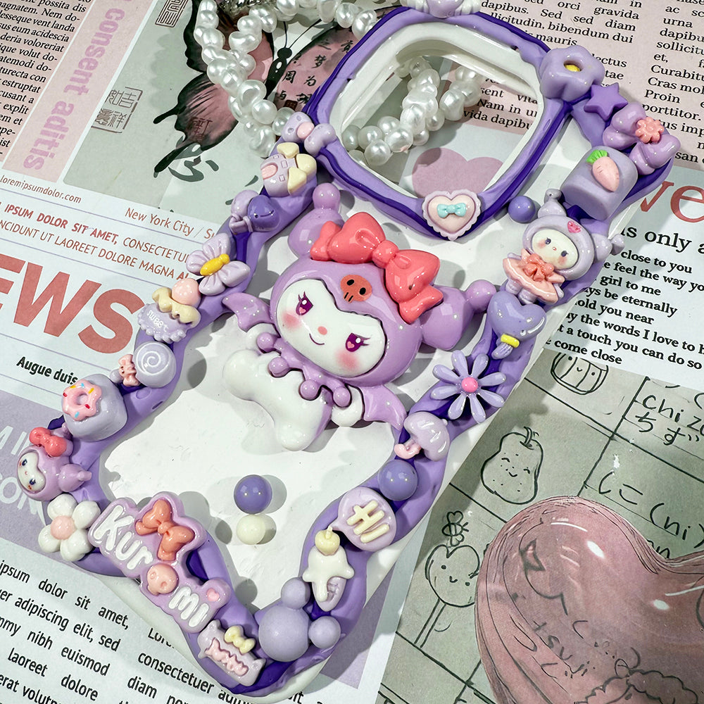 Handmade Diy Sanrio Kuromi Phone Case