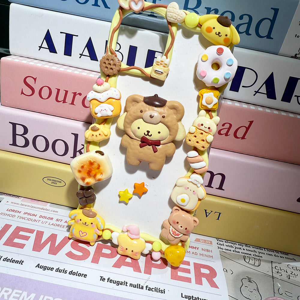 Handmade Sanrio Pom Pom Purin Phone Case