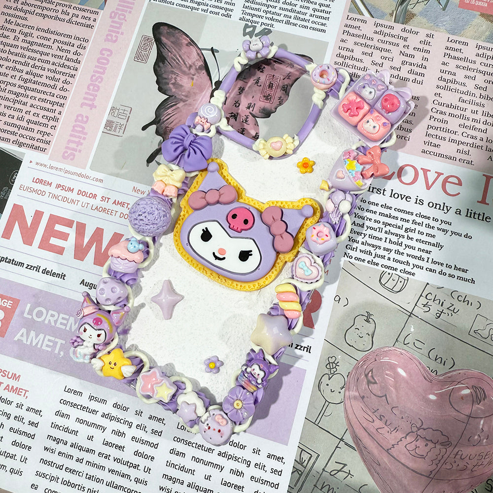 Handmade Diy Sanrio Kuromi Phone Case