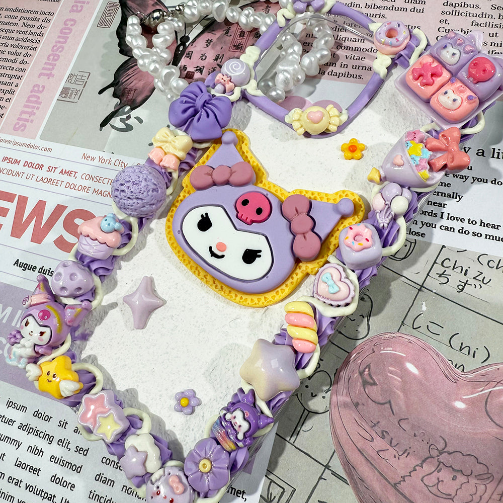 Handmade Diy Sanrio Kuromi Phone Case