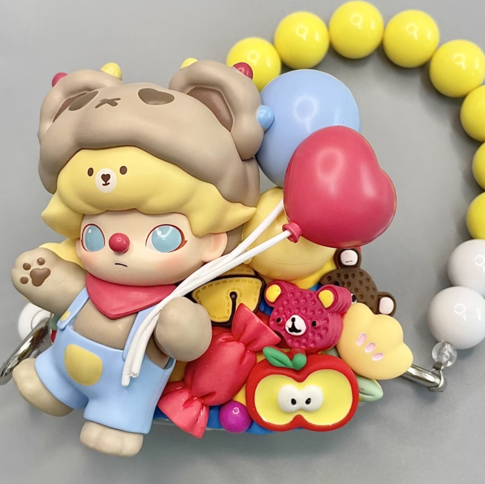 POP MART DIMOO Dating Series “ Romantic Balloons” Handmade Decoden Phone Back Clip